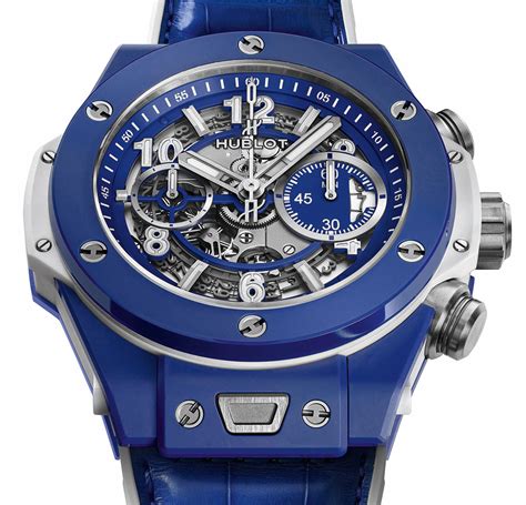 blue hublot watch|big bang blue sapphire.